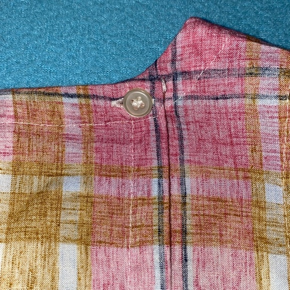LOFT BEACH tulip style back button snap closure tank plaid soft NEW size S - Picture 4 of 11